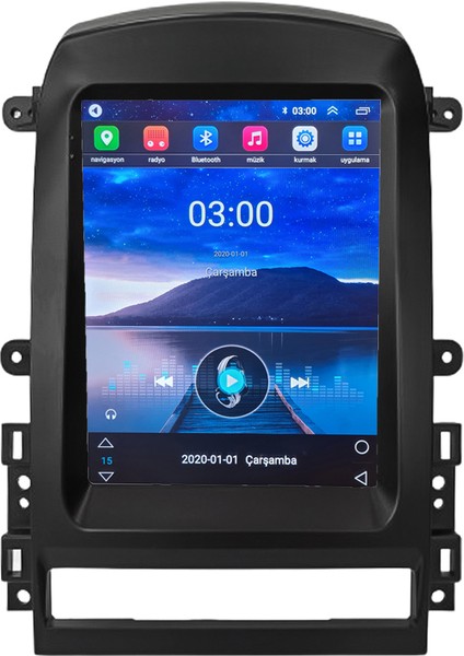 Chevrolet Captiva (2007-2011) Android Kablosuz Carplay Navigasyon Multimedya 9.7 Inch Tesla Ekran 2 GB Ram 32 GB