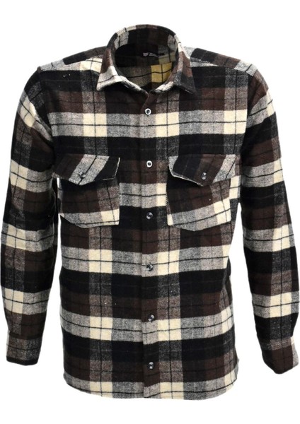 Erkek Çift Cepli Kapaklı Regular Fit Oduncu Gömlek BGL-ST03253