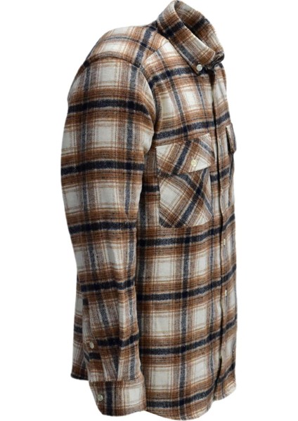 Erkek Çift Cepli Kapaklı Regular Fit Oduncu Gömlek BGL-ST03262
