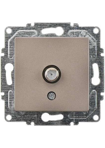 Eqona Radius Neoline Tekli Uydu Prizi Eko, Mocha (Mekanizma + TuşKapak)