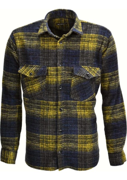 Erkek Çift Cepli Kapaklı Regular Fit Oduncu Gömlek BGL-ST03252