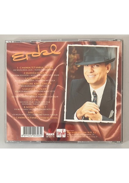 Erdal - Canımın İstanbul Köşesi CD (Orjinal Dönem Baskı Cd)