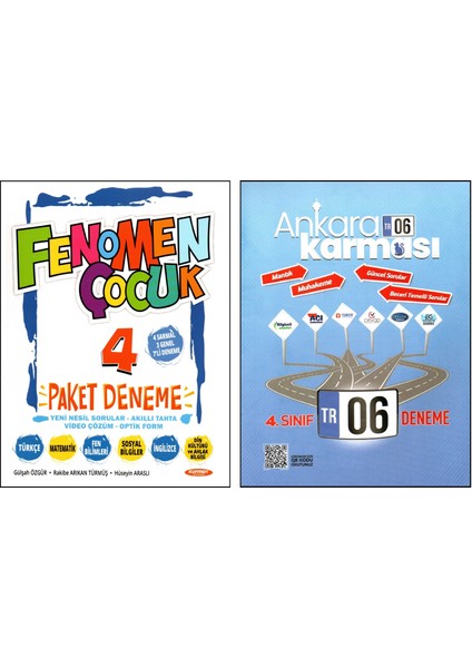 Fenomen Yayıncılık + Açı 4. Sınıf Tüm Dersler Deneme Seti 2 Kitap