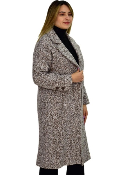 Kadın Buklet Kaşe Kaban K3146 BGL-ST03284