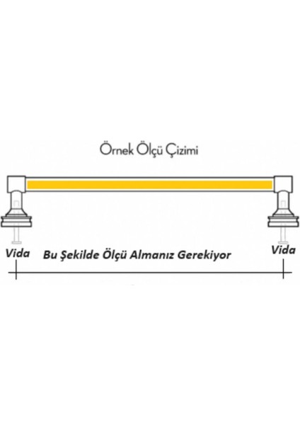 Şehzade Altın Mobilya Dolap Mutfak Çekmece Kulpu 128 mm ( 12,8 cm ) 5 Adet