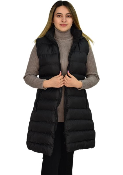 Kadın Kapüşonlu Uzun Yelek 2308 BGL-ST03275 modelleri