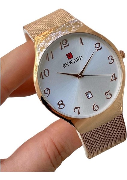 Rose Gold Hasır Kordon Klasik Rakamlı Model Sevgili Çift Kol Saatleri fırsatları