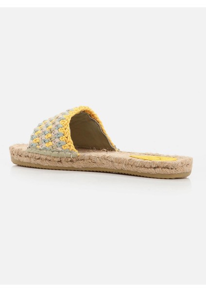 Jade Sarı-Bej Kadın Örgü Espadril Terlik modelleri