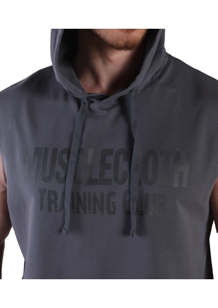 Training Club Kapüşonlu Kolsuz Sweatshirt Füme indirimleri
