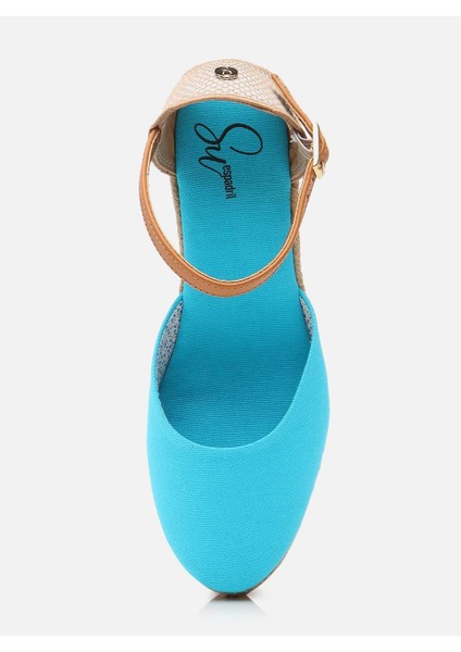 Kate Turkuaz Kadın Dolgu Topuklu Espadril fırsatları