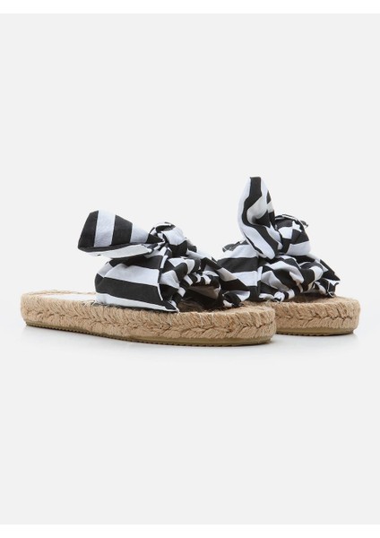 Yasmina Siyah Kadın Espadril Terlik