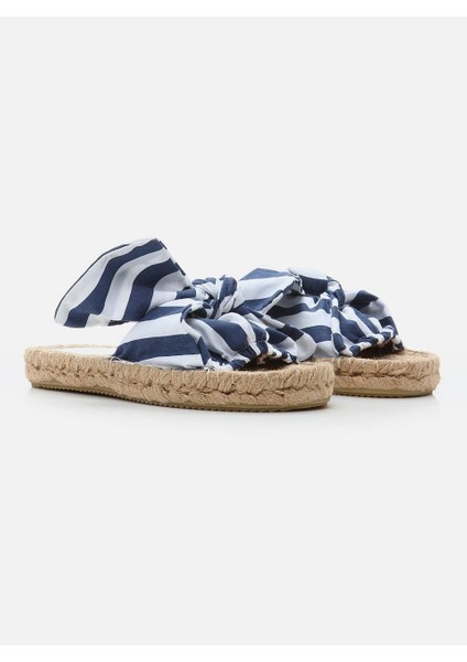 Yasmina Indigo Mavi Kadın Espadril Terlik