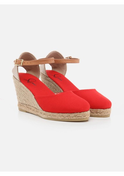Kate Kırmızı Kadın Dolgu Topuklu Espadril