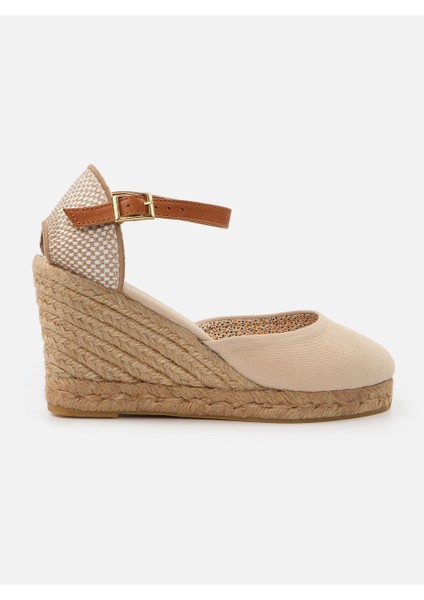 Kate Ekru Kadın Dolgu Topuklu Espadril