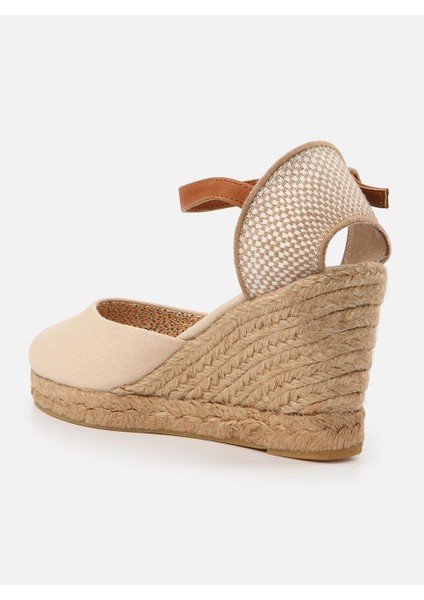Kate Ekru Kadın Dolgu Topuklu Espadril