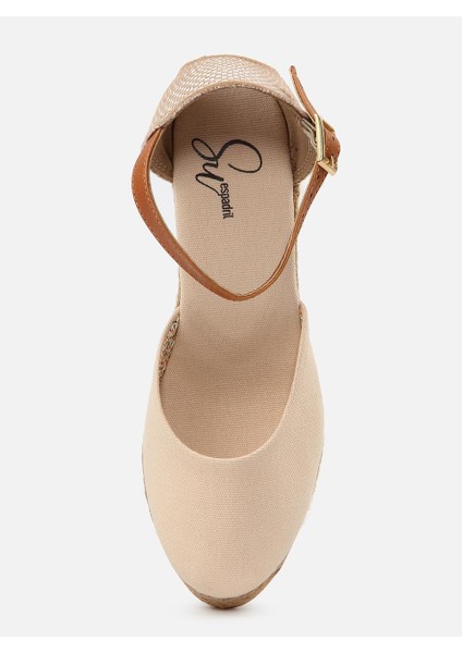 Kate Ekru Kadın Dolgu Topuklu Espadril