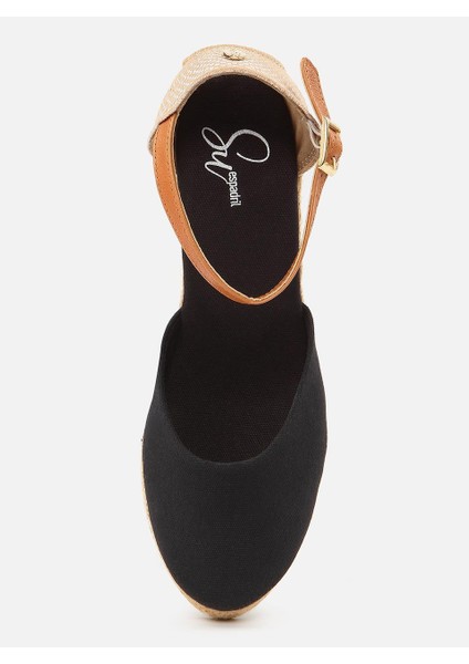 Kate Siyah Kadın Dolgu Topuklu Espadril fırsatları