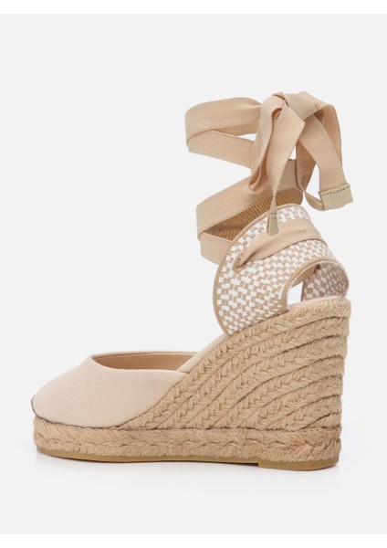 Kelly Ekru Kadın Dolgu Topuklu Espadril fırsatları