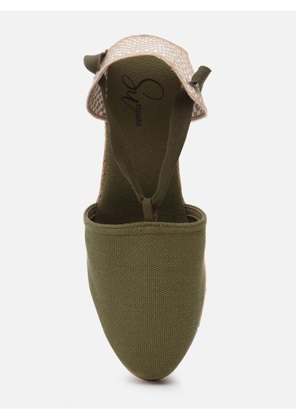 Molly Haki Kadın Dolgu Topuklu Espadril fırsatları