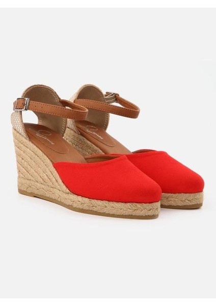 Kate Kırmızı Kadın Dolgu Topuklu Espadril