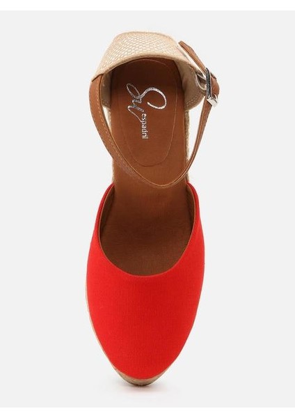 Kate Kırmızı Kadın Dolgu Topuklu Espadril fırsatları