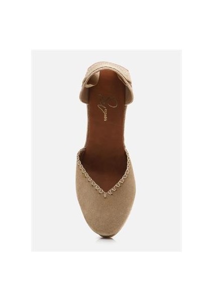 Suenna Kum Kadın Dolgu Topuklu Espadril fırsatları