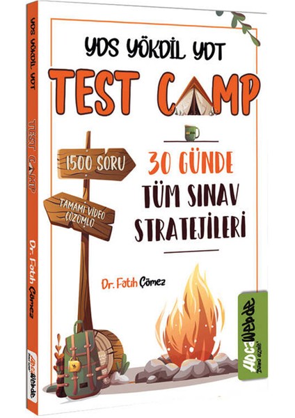 2024 YDS YÖKDİL YDT Test Camp 1500 Soru Tamamı Video Çözümlü 30 Günde Tüm Sınav Stratejileri Soru Kitabı