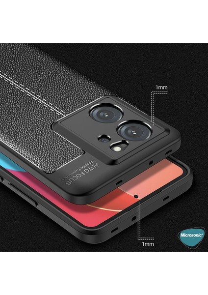 Xiaomi Mi 13T Pro Kılıf Deri Dokulu Silikon Lacivert