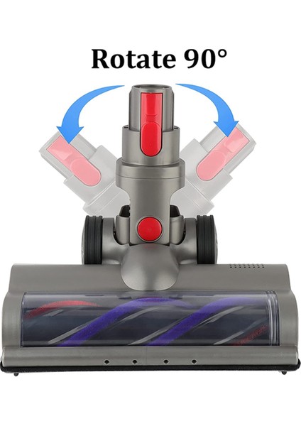 Elektrikli Süpürge Fırça Kafası Zemin Temizleme Aracı Dyson V7 V8 V10 V11 (Yurt Dışından)