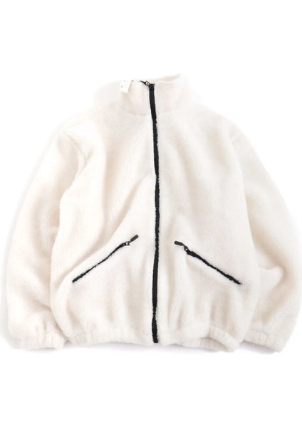 Unisex Beyaz Oversize Peluş Ceket fiyatları
