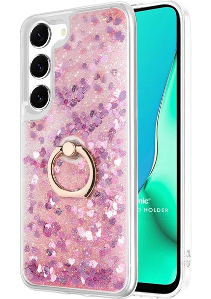 Samsung Galaxy S23 Plus Kılıf Glitter Liquid Holder Pembe