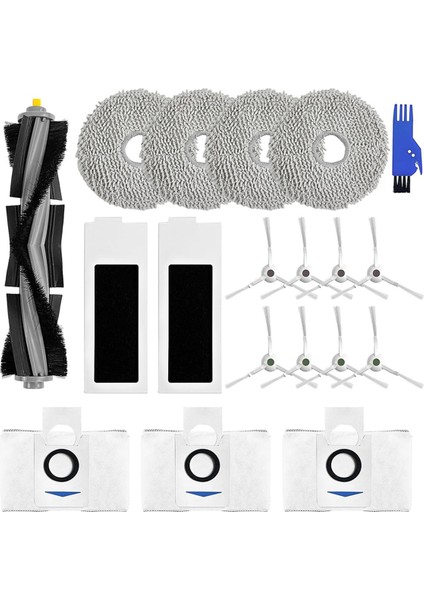Ecovacs Deebot T20 Omnı Robot Vacum Searikacılar Ana Yan Fırçalar Hepa Filtreler Paspas Bez Toz Torbaları Yedek Parçalar (Yurt Dışından)