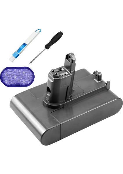 22,2V DC34 Li-Ion Vakum Pil Adaptörünü + Filtre Kitini Değiştirin (Yurt Dışından)