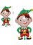 Yılbaşı Kırmızı Yeşil Renk Elf Şekilli Folyo Balon 85X58 cm 1 Adet 2