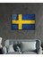 Isveç Bayrağı Cam Tablo Swedish Flag 1