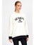 Kapüşonlu Baskılı Oversize Sweatshirt UN-757A06 2