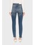 Yüksek Bel Skinny Fit Dar Paça Streç Jeans Bayan Kot Pantolon 100161 A0ZT Pjz 3