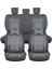 Jeep Compas Lüx Deri Oto Koltuk Kılıfı 5'li Set Tam Takım Cross Füme 2