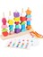 Wooden Beads Sequencing Toy Set, Stacking Blocks & Lacing Beads & Matching Shape Stacker For 2 3 4 5 Years Old S4E5 (Yurt Dışından) 1