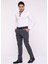 Erkek Gri Likralı Yüksek Bel Regular Fit Bol Kesim Yandan Cepli Chino Klasik Pantolon C336CHN 3