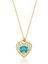 Jewelry 0.42 Karat Pırlantalı Kalp Swiss Blue Topaz Kolye KRS-N153-14GNZ 1