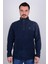 5632 Mavi Önü Fermuarlı Erkek Polar Sweat 1