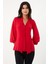 Humberto Şal Yaka Bluz KIRMIZI 1