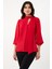 Humberto Şal Yaka Bluz KIRMIZI 2