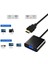 Bilgisayar ve Tv Projektörler Için HDMI ve VGA Uçlu 3.5mm Jack Girişli Dönüştürücü Aktarıcı Kablo 2