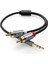 Telefon Bilgisayar Televizyon, Ses Sistemleri Için 3.5mm Jack ve 2'li Rca Aux Ses Kablosu (5 Metre) 1