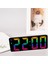 Dijital Çalar Saat Renkli LED Ekran Modern Masaüstü Saati Ev Için LED Saatler (Siyah Kabuk Siyah C Modeli) (Yurt Dışından) 2