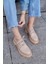 Pavia Nude Deri Bağcıklı Kadın Loafer 2