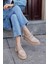 Pavia Nude Deri Bağcıklı Kadın Loafer 4