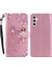 Samsung Galaxy S23 Fe Kılıfı Baskılı Rhinestone Deri Telefon Stand Kapağı (Yurt Dışından) 1